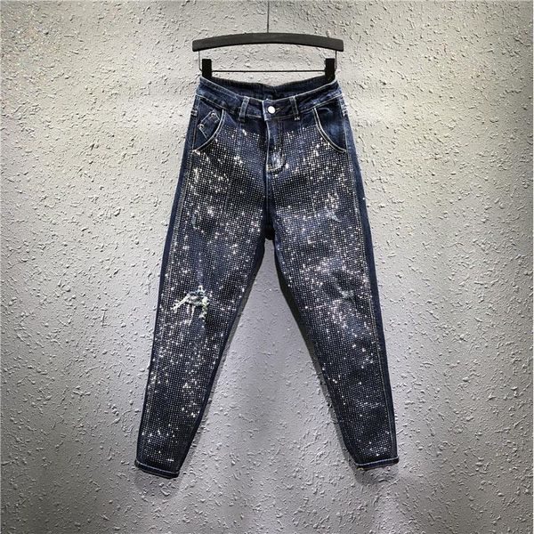 women's jeans 2021 spring autumn fashion color diamond feet women high waist skinny pencil plus size, Blue
women's jeans 2021 spring autumn fashion color diamond feet women high waist skinny pencil plus size, Blue