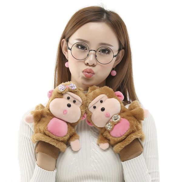 fingerless gloves 2021 women thick winter cute cartoon monkey full finger girls soft comfortable plush mittens, Blue;gray
fingerless gloves 2021 women thick winter cute cartoon monkey full finger girls soft comfortable plush mittens, Blue;gray