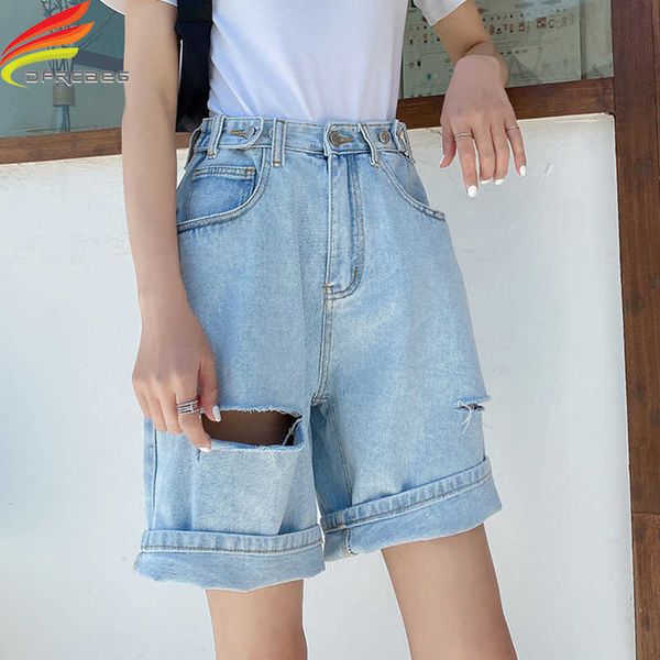 street wear high waist wide leg denim shorts women with hole jean shorts women summer korean style women bermuda shorts 210625, White;black
street wear high waist wide leg denim shorts women with hole jean shorts women summer korean style women bermuda shorts 210625, White;black