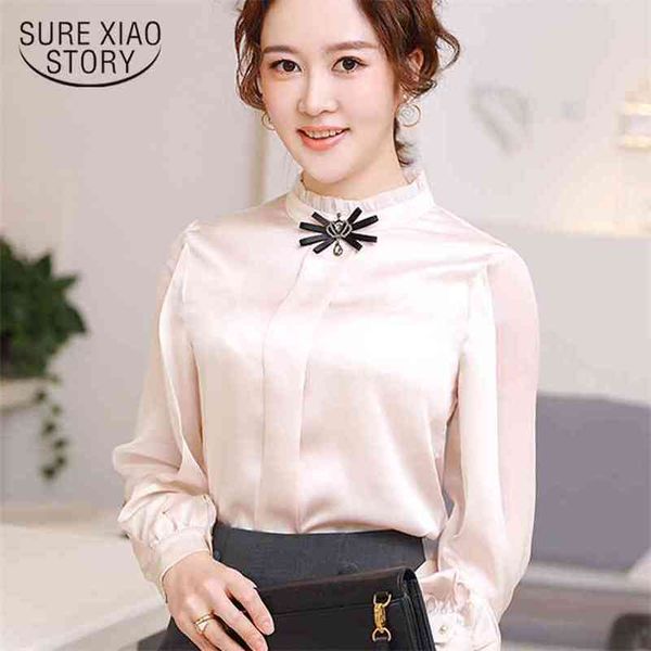 fashion womens blouses office blouse silk chiffon blouse shirt plus size long sleeve shirts 2585 50 210506, White
fashion womens blouses office blouse silk chiffon blouse shirt plus size long sleeve shirts 2585 50 210506, White