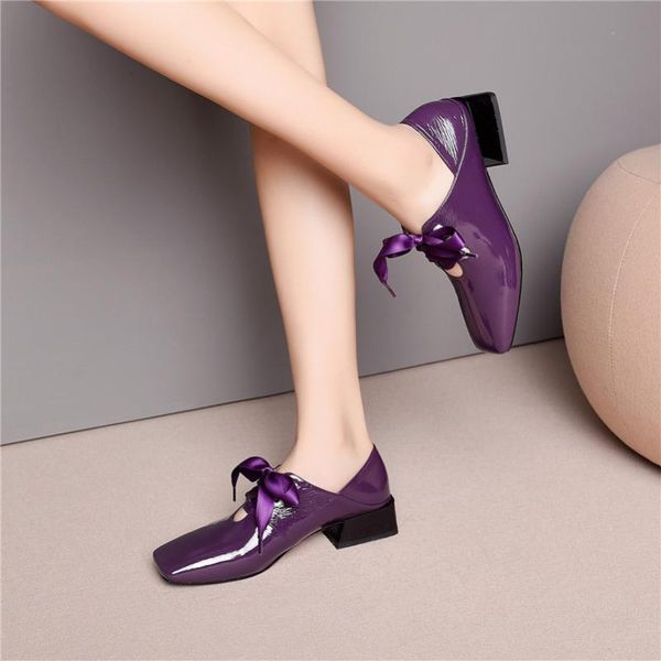 dress shoes dilalula 2021 brand design luxury genuine patent cow leather women pumps 3.5cm chunky heels lace up casual purple ladies, Black
dress shoes dilalula 2021 brand design luxury genuine patent cow leather women pumps 3.5cm chunky heels lace up casual purple ladies, Black