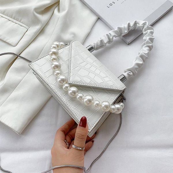 shoulder bags mini pearl chain pu leather crossbody for women 2021 fashion solid color handbag female messenger bag
shoulder bags mini pearl chain pu leather crossbody for women 2021 fashion solid color handbag female messenger bag