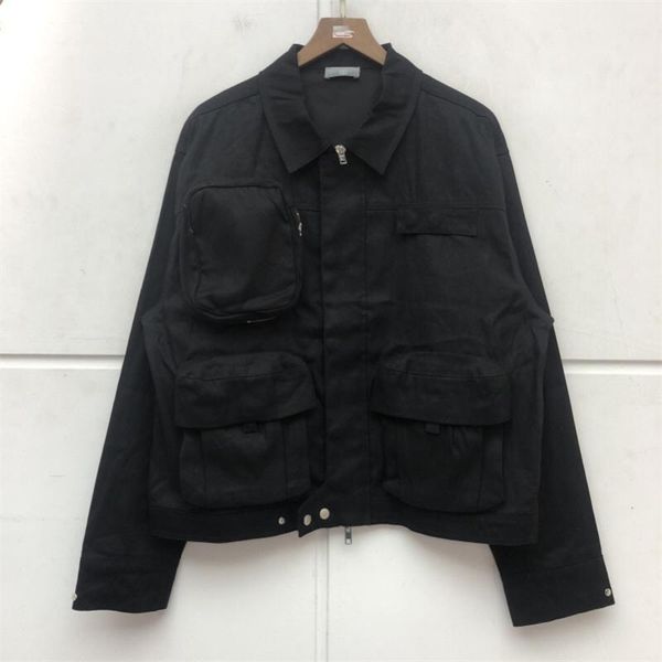 men's jackets 2021fw multi pocket jacket coat men women coats vintage denim outerwear, Black;brown
men's jackets 2021fw multi pocket jacket coat men women coats vintage denim outerwear, Black;brown