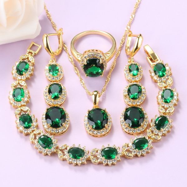 jewelry sets african beaded wedding set gold-color green cubic zirconia necklace long earrings bracelet and ring women, Black
jewelry sets african beaded wedding set gold-color green cubic zirconia necklace long earrings bracelet and ring women, Black