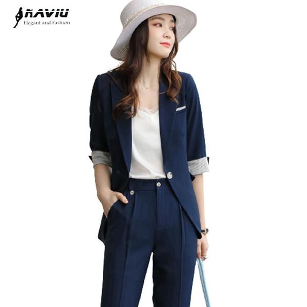 apricot suits women summer casual temperament fashion formal slim blazer and pants office ladies work wear women's two piece, White
apricot suits women summer casual temperament fashion formal slim blazer and pants office ladies work wear women's two piece, White