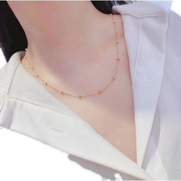 chains arrival 18k yellow gold necklace chain women au750 beads full star, Silver
chains arrival 18k yellow gold necklace chain women au750 beads full star, Silver
