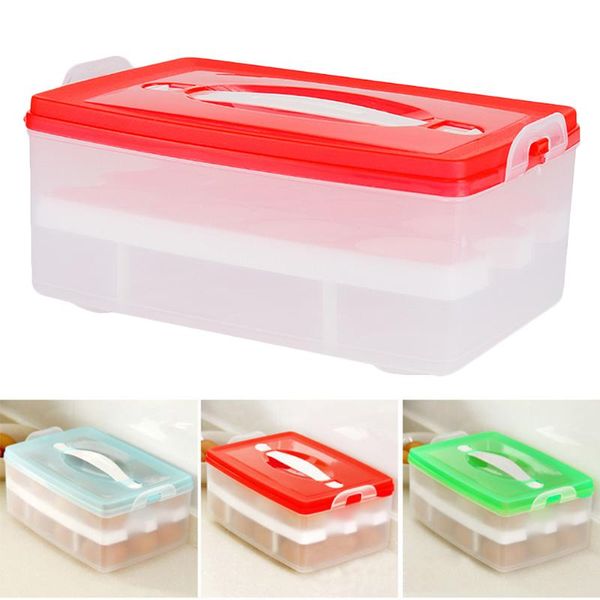 storage bottles & jars 1pc durable 24 grids two layers portable egg container tray plastic crisper box with lid for kitchen
storage bottles & jars 1pc durable 24 grids two layers portable egg container tray plastic crisper box with lid for kitchen