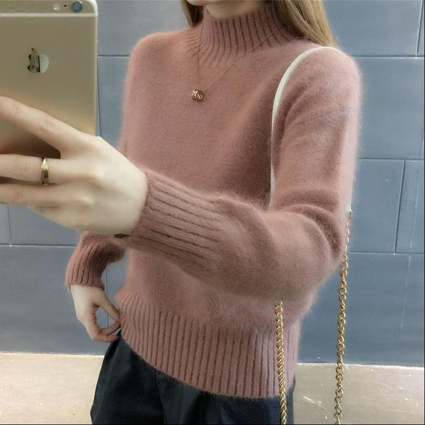 sweater womens sweaters women turtleneck pullover jumper imitated mink wool languid loose sweter clothes vestidos lxj9001, White;black
sweater womens sweaters women turtleneck pullover jumper imitated mink wool languid loose sweter clothes vestidos lxj9001, White;black