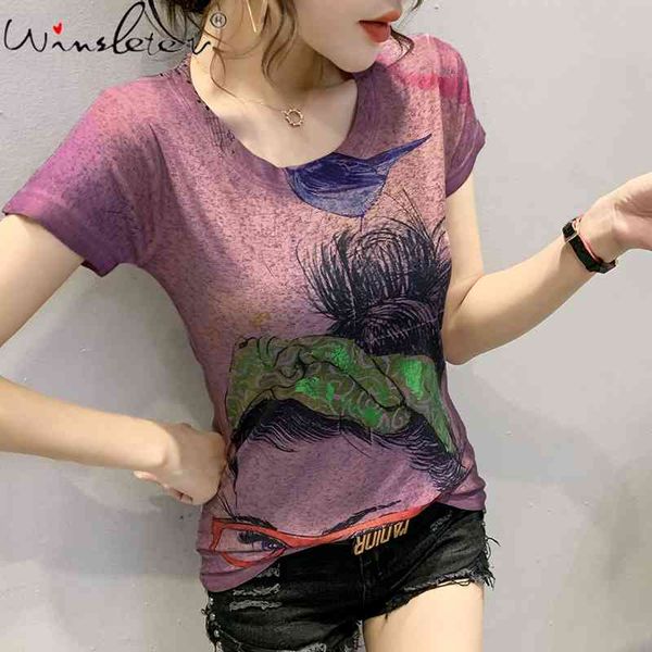 women's t-shirt summer european clothes slim street print fashion women short sleeve bottoming shirt all match tees t14606a v, White
women's t-shirt summer european clothes slim street print fashion women short sleeve bottoming shirt all match tees t14606a v, White