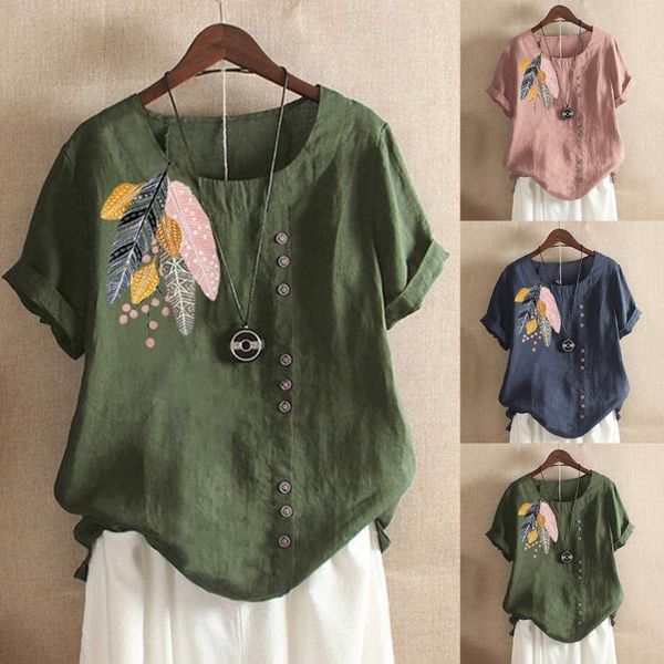 women fashion short sleeve cotton t-shirt casual blouse irregular shirt women's and linen printed loose, White
women fashion short sleeve cotton t-shirt casual blouse irregular shirt women's and linen printed loose, White