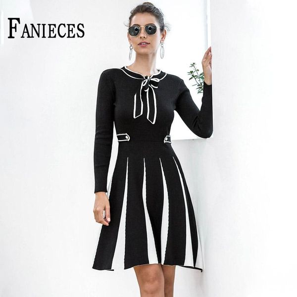 women's autumn winter knitted sweater dresses casual back white slim patchwork a-line dress vestidoss ropa mujer femme, Black;gray
women's autumn winter knitted sweater dresses casual back white slim patchwork a-line dress vestidoss ropa mujer femme, Black;gray