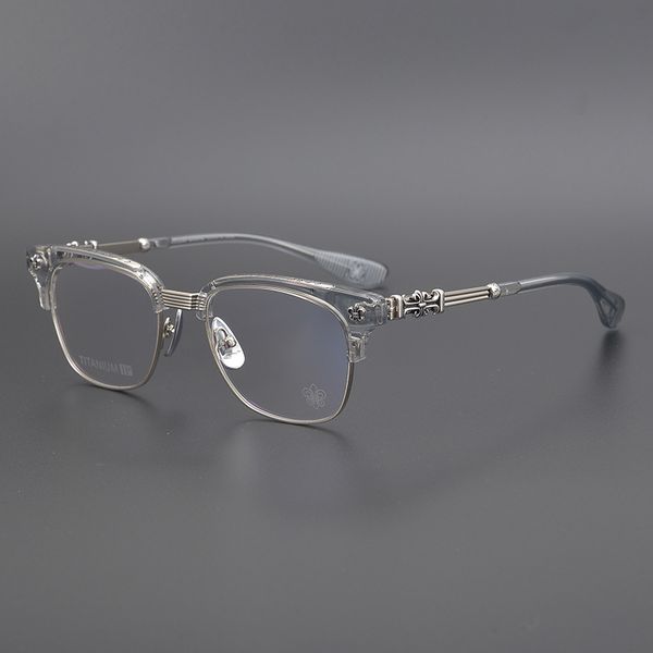 punk crusader flower pure titanium gold guan xiaotong same italian plate half myopia glasses frame, White;black
punk crusader flower pure titanium gold guan xiaotong same italian plate half myopia glasses frame, White;black