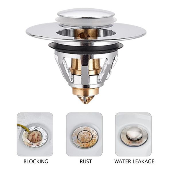other bath & toilet supplies stainless steel bounce core push-type drain filter universal wash basin hair catcher sink bathtub plug trap
other bath & toilet supplies stainless steel bounce core push-type drain filter universal wash basin hair catcher sink bathtub plug trap