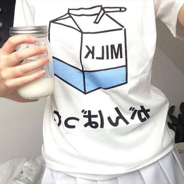 kawaii ulzzang harajuku aesthetic women t shirts milk cartoon sweet girls peach print tees korean fashion casual clothing, White
kawaii ulzzang harajuku aesthetic women t shirts milk cartoon sweet girls peach print tees korean fashion casual clothing, White