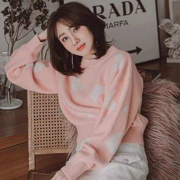 sweater 2021 early spring croissant pullover loose knit round neck women u4pf, White;black
sweater 2021 early spring croissant pullover loose knit round neck women u4pf, White;black