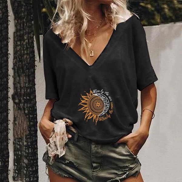 women's t-shirt women t-shirts sun print summer casual tee short sleeve street female v-neck loose plus size pullover #t1q, White
women's t-shirt women t-shirts sun print summer casual tee short sleeve street female v-neck loose plus size pullover #t1q, White