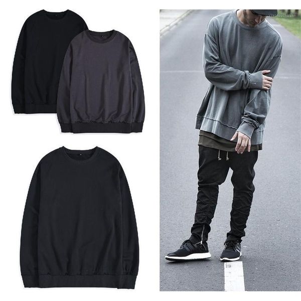 men's hoodies & sweatshirts high street oversize pullover is loose, water washed sweater with spring and autumn trend, Black
men's hoodies & sweatshirts high street oversize pullover is loose, water washed sweater with spring and autumn trend, Black