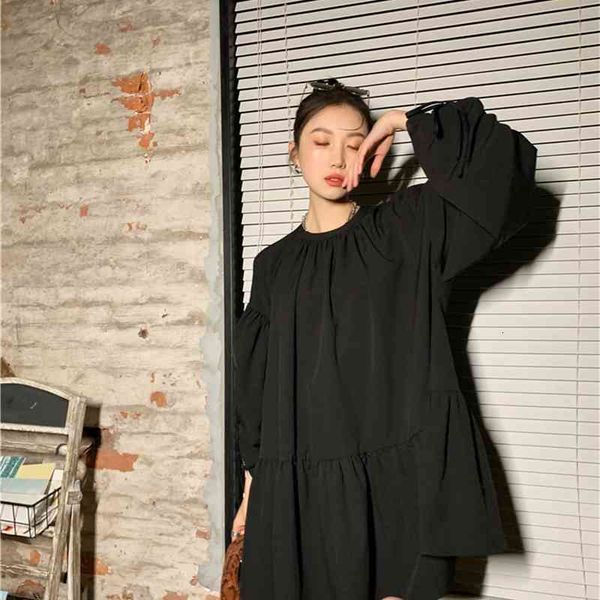 casual dresses oversized ruffle bow drawstring women designer loose black mini ruched korean style clothes s4dy, Black;gray
casual dresses oversized ruffle bow drawstring women designer loose black mini ruched korean style clothes s4dy, Black;gray