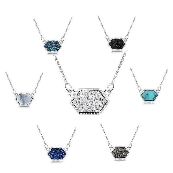 pendant necklaces diy multicolor crystal cluster stone necklace concise clavicle chain christmas friend gift jewelry drop, Silver
pendant necklaces diy multicolor crystal cluster stone necklace concise clavicle chain christmas friend gift jewelry drop, Silver