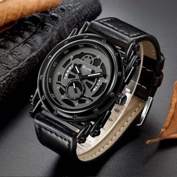 wristwatches oulm casual sport watches auto date calendar quartz clock male leather strap wristwatch men's watch man, Slivery;brown
wristwatches oulm casual sport watches auto date calendar quartz clock male leather strap wristwatch men's watch man, Slivery;brown