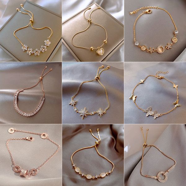 factory directly wholesale zircon flower female bracelet studentl girl simple personalized hand jewelry valentine's day gift, Golden;silver
factory directly wholesale zircon flower female bracelet studentl girl simple personalized hand jewelry valentine's day gift, Golden;silver