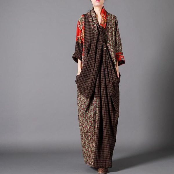 casual dresses wholesale autumn vintage plaid linen dress female ankle length longer original retro slim v-neck split on bottom wq1927, Black;gray
casual dresses wholesale autumn vintage plaid linen dress female ankle length longer original retro slim v-neck split on bottom wq1927, Black;gray