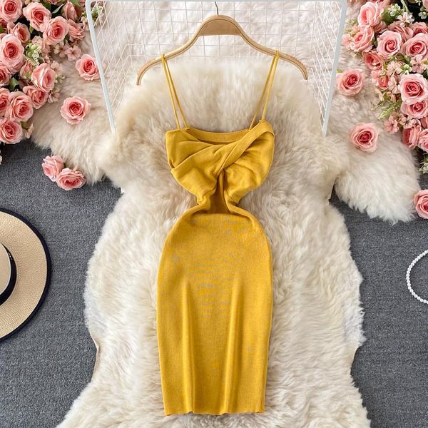 casual dresses tight elastic knit girls korean spaghetti strap dress 2021 summer slim fit short hip wrap sleeveless, Black;gray
casual dresses tight elastic knit girls korean spaghetti strap dress 2021 summer slim fit short hip wrap sleeveless, Black;gray