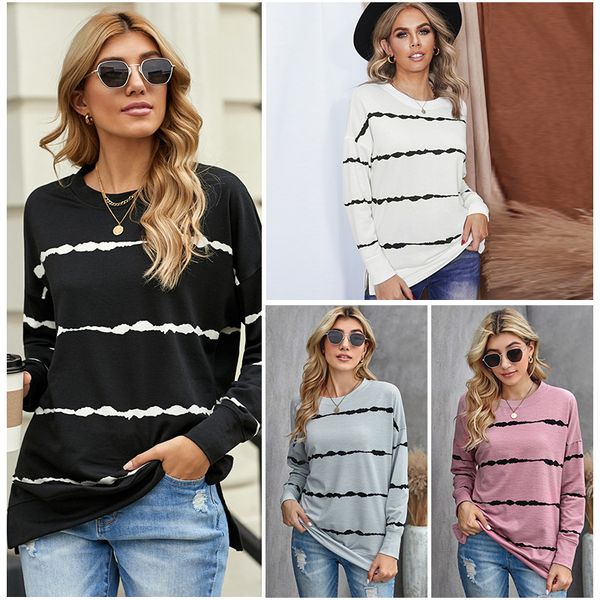 large no hat stripe printed sweater women's loose long sleeve round neck 2531357, Black
large no hat stripe printed sweater women's loose long sleeve round neck 2531357, Black