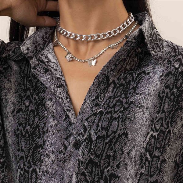 shiny rhinestone chunky chain set butterfly choker necklace for women jewelry wedding party gift 2021, Silver
shiny rhinestone chunky chain set butterfly choker necklace for women jewelry wedding party gift 2021, Silver