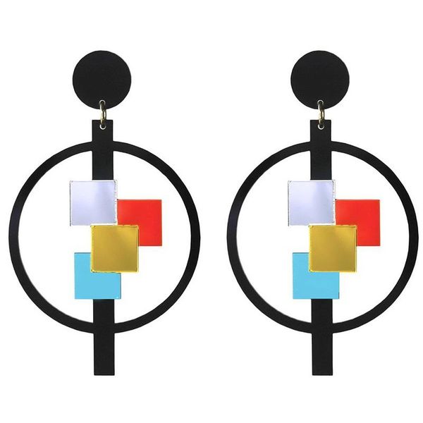 fashion personality wild color contrast geometric round acrylic earrings women party accessory dangle & chandelier, Silver
fashion personality wild color contrast geometric round acrylic earrings women party accessory dangle & chandelier, Silver
