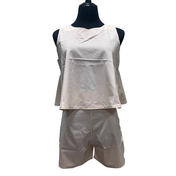 apricot solid v-neck sleeveless ruffle t-shirt zipper short pants two-piece set summer t0339 210514, White
apricot solid v-neck sleeveless ruffle t-shirt zipper short pants two-piece set summer t0339 210514, White
