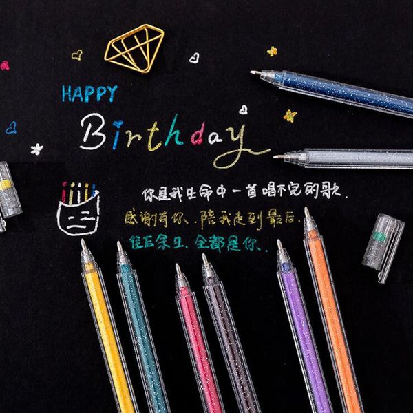 gel pens 1pc 8 stylish colors glitter pen drawing stationery office material school kids supplies (ss-039)
gel pens 1pc 8 stylish colors glitter pen drawing stationery office material school kids supplies (ss-039)