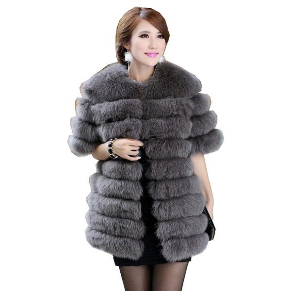 women's fur & faux (urmall) genuine coat jacket half sleeve lady winter women outerwear coats vk1036, Black
women's fur & faux (urmall) genuine coat jacket half sleeve lady winter women outerwear coats vk1036, Black