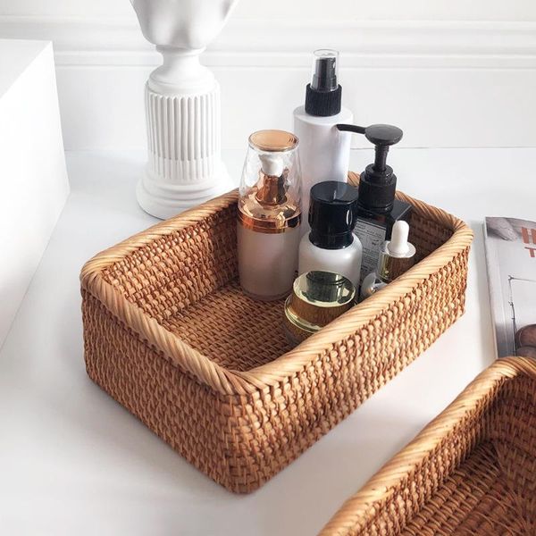 storage baskets hand woven rattan wicker basket fruit tea snack bread picnic cosmetic rectangular box household kitchen supplies
storage baskets hand woven rattan wicker basket fruit tea snack bread picnic cosmetic rectangular box household kitchen supplies