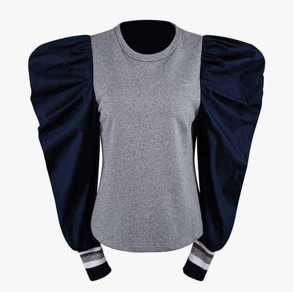 fashion fleece hoodies color contrast casual versatile women's sweater 2021 early spring round neck bubble long sleeve slim down top, Black
fashion fleece hoodies color contrast casual versatile women's sweater 2021 early spring round neck bubble long sleeve slim down top, Black