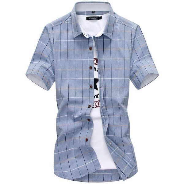 men's casual shirts 2022 plaid men fashion cotton short sleeved summer shirt camisa masculina mens dress, White;black
men's casual shirts 2022 plaid men fashion cotton short sleeved summer shirt camisa masculina mens dress, White;black