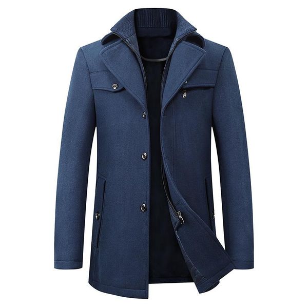 men's wool & blends 2021 winter men's woolen windbreaker coat solid color single breasted trench slim fit business casual jacket, Black
men's wool & blends 2021 winter men's woolen windbreaker coat solid color single breasted trench slim fit business casual jacket, Black