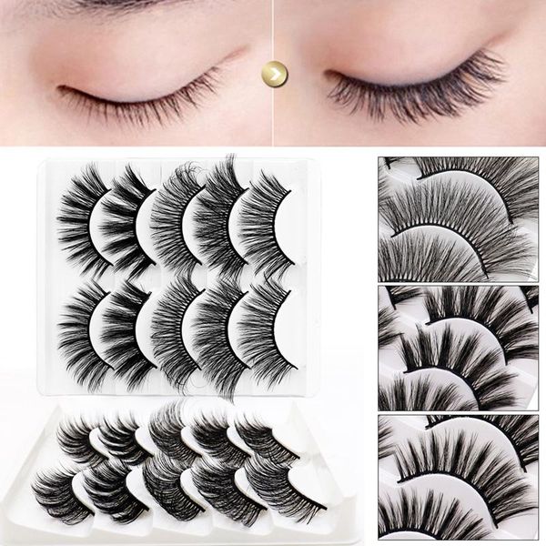false eyelashes 5 pairs multi layered fluffy volume lashes 3d effect reusable easy to apply hjl2021
false eyelashes 5 pairs multi layered fluffy volume lashes 3d effect reusable easy to apply hjl2021