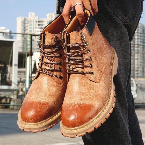 dress shoes outono botas masculinas de renda pu fashion martin costura alto resistente desgaste fundo antiderrapante confortável venda quent, Black
dress shoes outono botas masculinas de renda pu fashion martin costura alto resistente desgaste fundo antiderrapante confortável venda quent, Black
