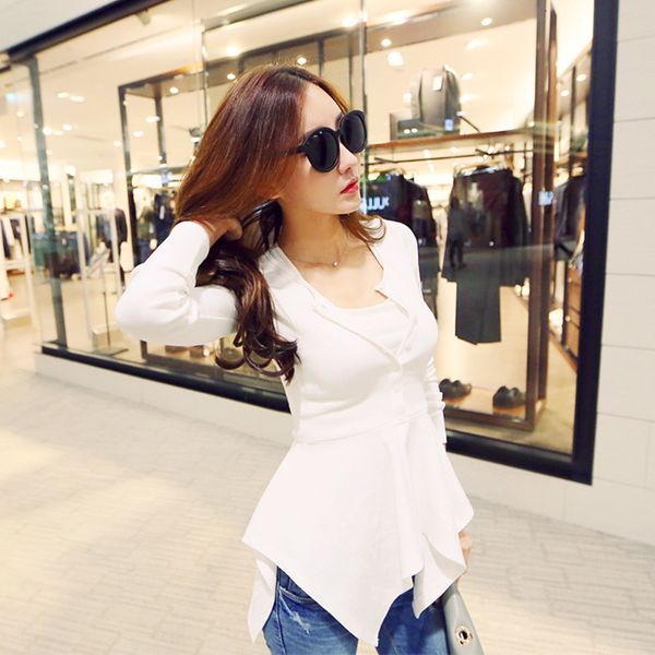 tees t-shirt medium and button irregular dovetail long sleeve women's t-shirt 2021 spring versatile outer bottomed shirt, White
tees t-shirt medium and button irregular dovetail long sleeve women's t-shirt 2021 spring versatile outer bottomed shirt, White