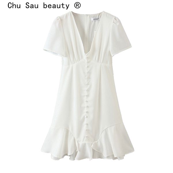 beauty casual stretch chiffon mini dress women deep v-neck ladies summer short sleeve single-breasted es 210514, Black;gray
beauty casual stretch chiffon mini dress women deep v-neck ladies summer short sleeve single-breasted es 210514, Black;gray