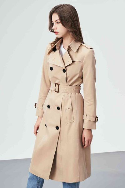dust coat 2021 autumn style commuter british double breasted slim windbreaker with belt medium length, Tan;black
dust coat 2021 autumn style commuter british double breasted slim windbreaker with belt medium length, Tan;black