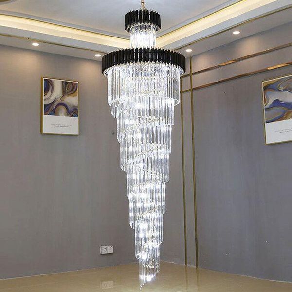 chandeliers luxury modern crystal chandelier for staircase long loft black cristal light fixture villa lobby living room decor hang lighting
chandeliers luxury modern crystal chandelier for staircase long loft black cristal light fixture villa lobby living room decor hang lighting