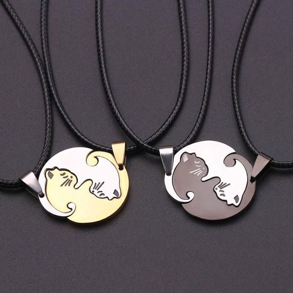 couple necklace chain pendant cute cat embrace jewelry for women men lovers rope pair pendants collares necklaces, Silver
couple necklace chain pendant cute cat embrace jewelry for women men lovers rope pair pendants collares necklaces, Silver