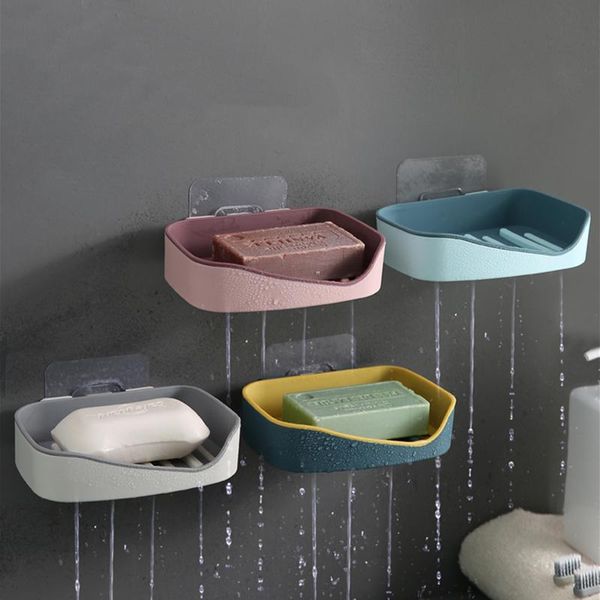 soap dishes double layers dish storage box holder wall mounted self adhesive draining rack for bathroom kitchen
soap dishes double layers dish storage box holder wall mounted self adhesive draining rack for bathroom kitchen