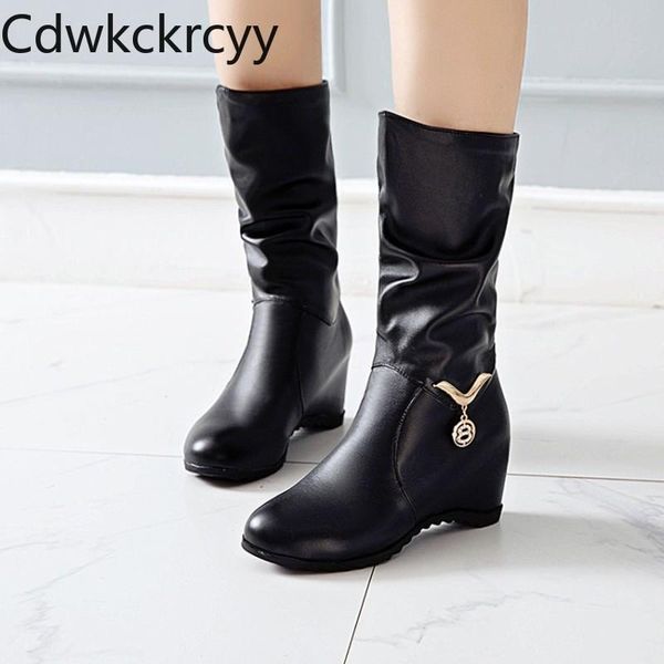 winter the fashion round head increase within boots student leisure plus velvet keep warm high heel women 34-43, Black
winter the fashion round head increase within boots student leisure plus velvet keep warm high heel women 34-43, Black