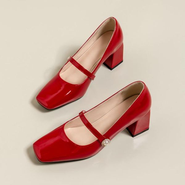 dress shoes women patent leather square toe pumps fashion buckle summer mary janes comfort thick heel spring autumn lady, Black
dress shoes women patent leather square toe pumps fashion buckle summer mary janes comfort thick heel spring autumn lady, Black