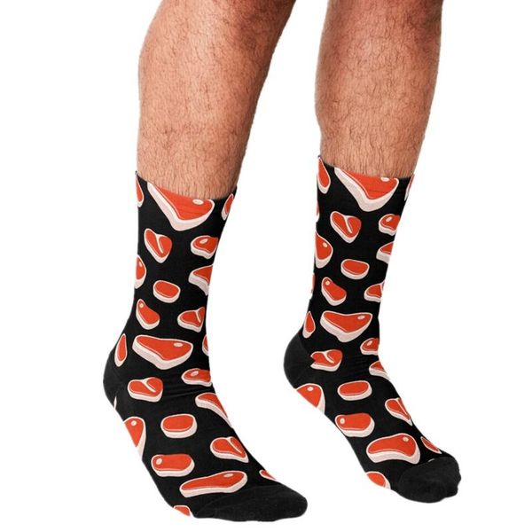men's socks 2021 funny steak delicious meat pattern printed hip hop men happy cute boys street style crazy for, Black
men's socks 2021 funny steak delicious meat pattern printed hip hop men happy cute boys street style crazy for, Black
