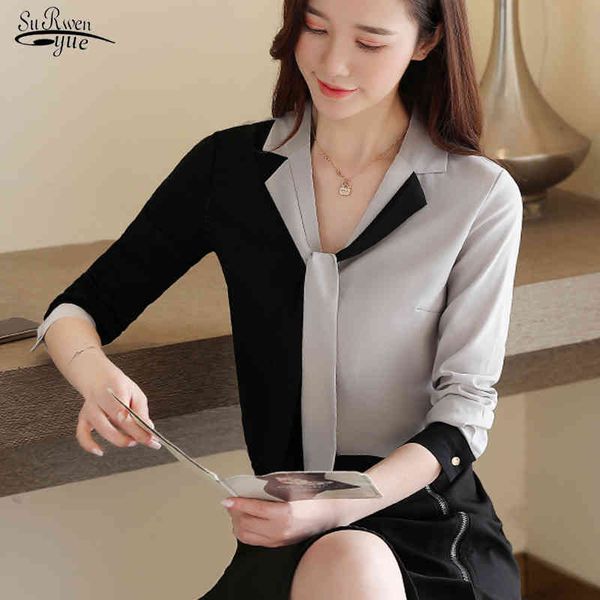 women clothes v-neck shirt spring casual elegant blouse long sleeve chiffon blusas mujer de moda 8472 50 210508, White
women clothes v-neck shirt spring casual elegant blouse long sleeve chiffon blusas mujer de moda 8472 50 210508, White