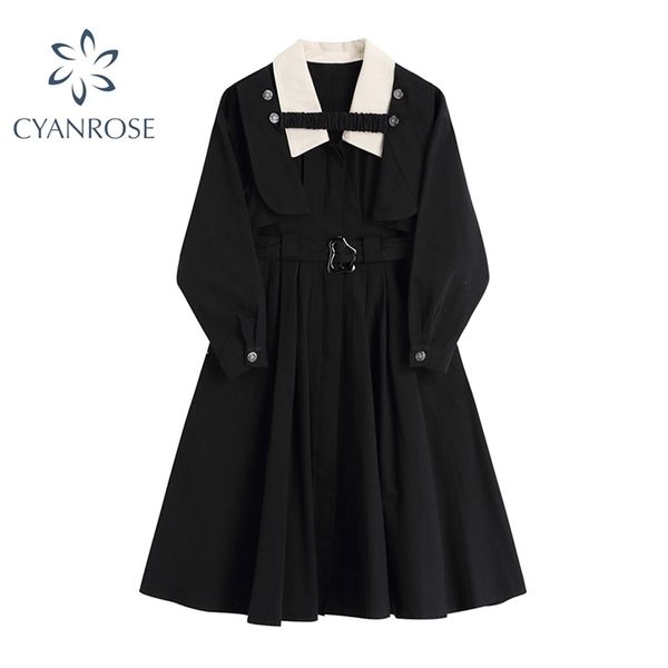 black vintage dress lantern long sleeve metal lapel button design thick party street elegant korean retro a line slim lady 210515, Black;gray
black vintage dress lantern long sleeve metal lapel button design thick party street elegant korean retro a line slim lady 210515, Black;gray